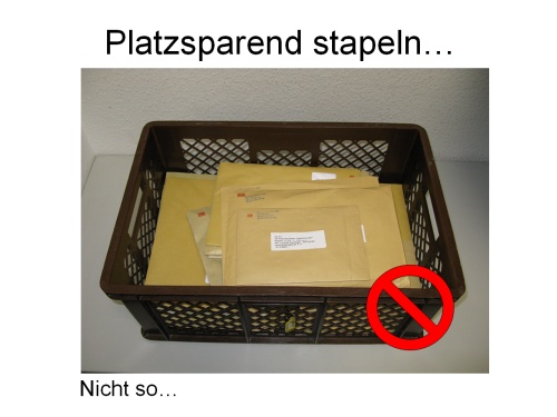 So schaut der Postkorb regelmäßig aus...