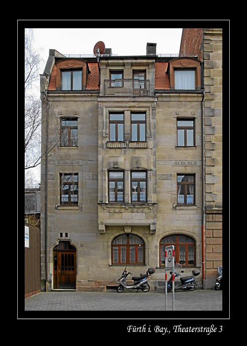 Das Jugendstilhaus in der Fürther Theaterstraße Nr. 3