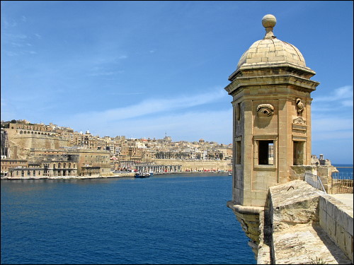 Wachturm am Grand Harbour von Valletta