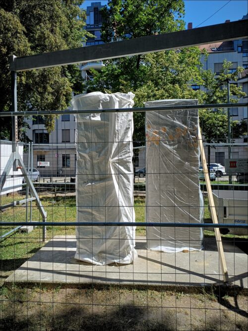 Herstellung der Betonskulptur »ADER« für die Fürther FREI LUFT GALERIE